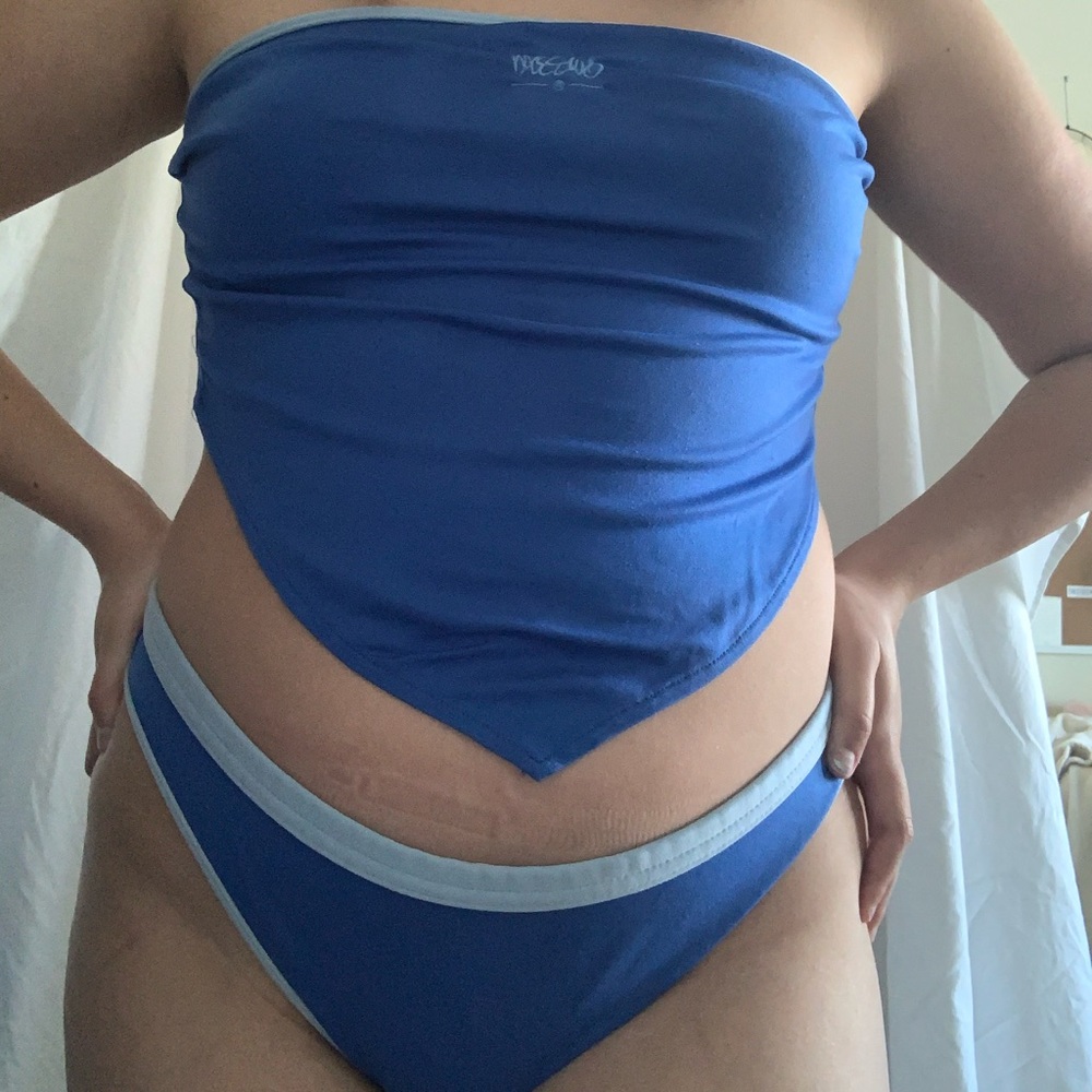 Blue matching set bathing suit